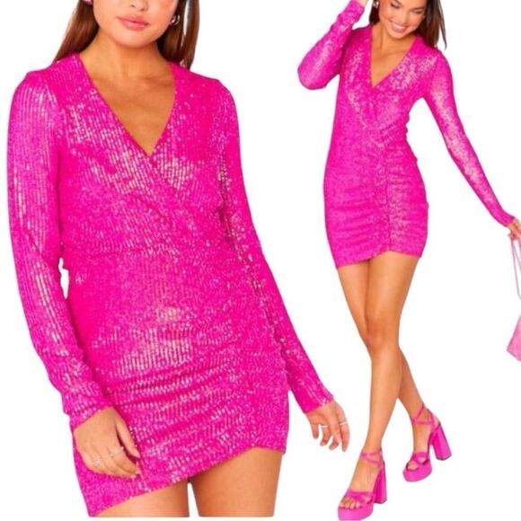 Show Me Your MuMu Sequin Party Hop Dress Size Medium - Picture 1 of 6